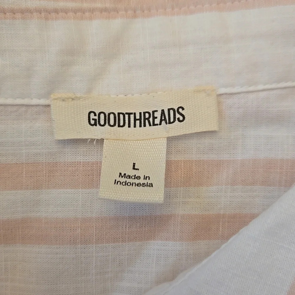 Goodthreads Women’s Oversized Lightweight Cotton Short Sleeve Shirt Size LARGE - Picture 5 of 9